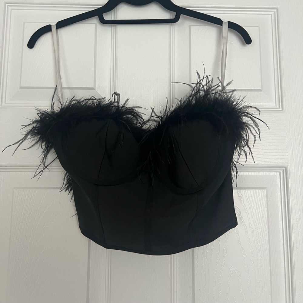 Superdown feather bustier